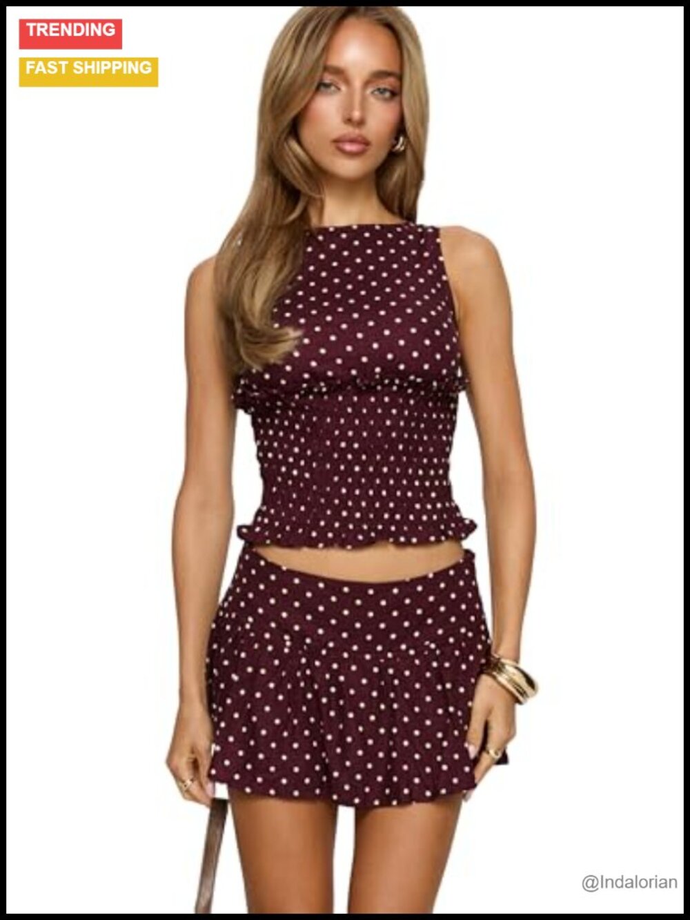 Princess Polly Skort Linen Blend Frill Hem Built-in Shorts